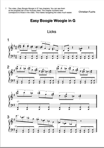 Easy Boogie Woogie Piano part 4, Boogie in G (also available as part of Easy Boogie Woogie Vol. 2