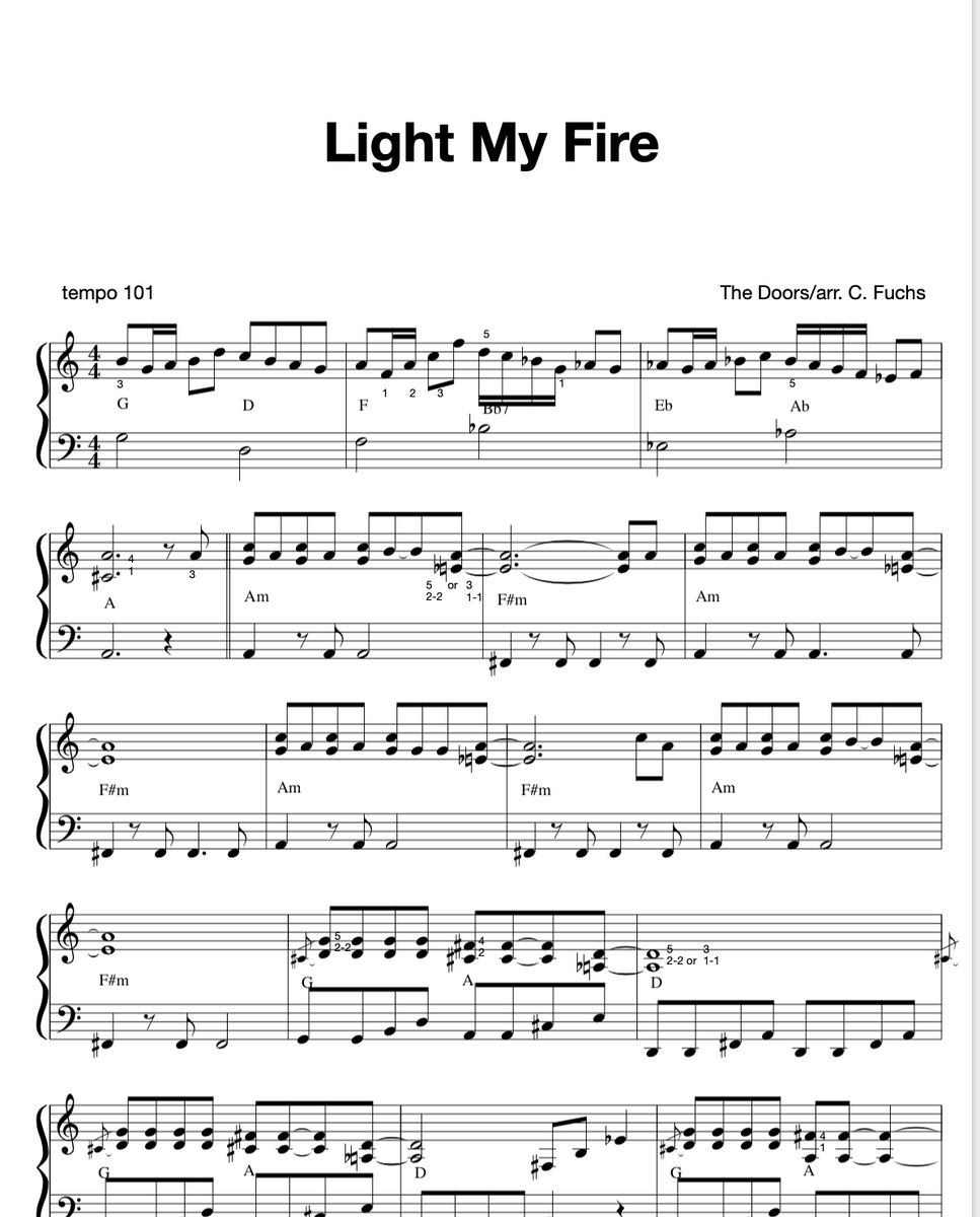 Light My Fire – Christian's Sheet Music