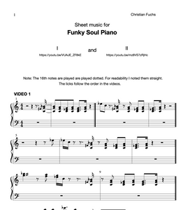 Funky Soul Piano Licks ( following exactly the videos 1&2 "Funk Soul Piano".)