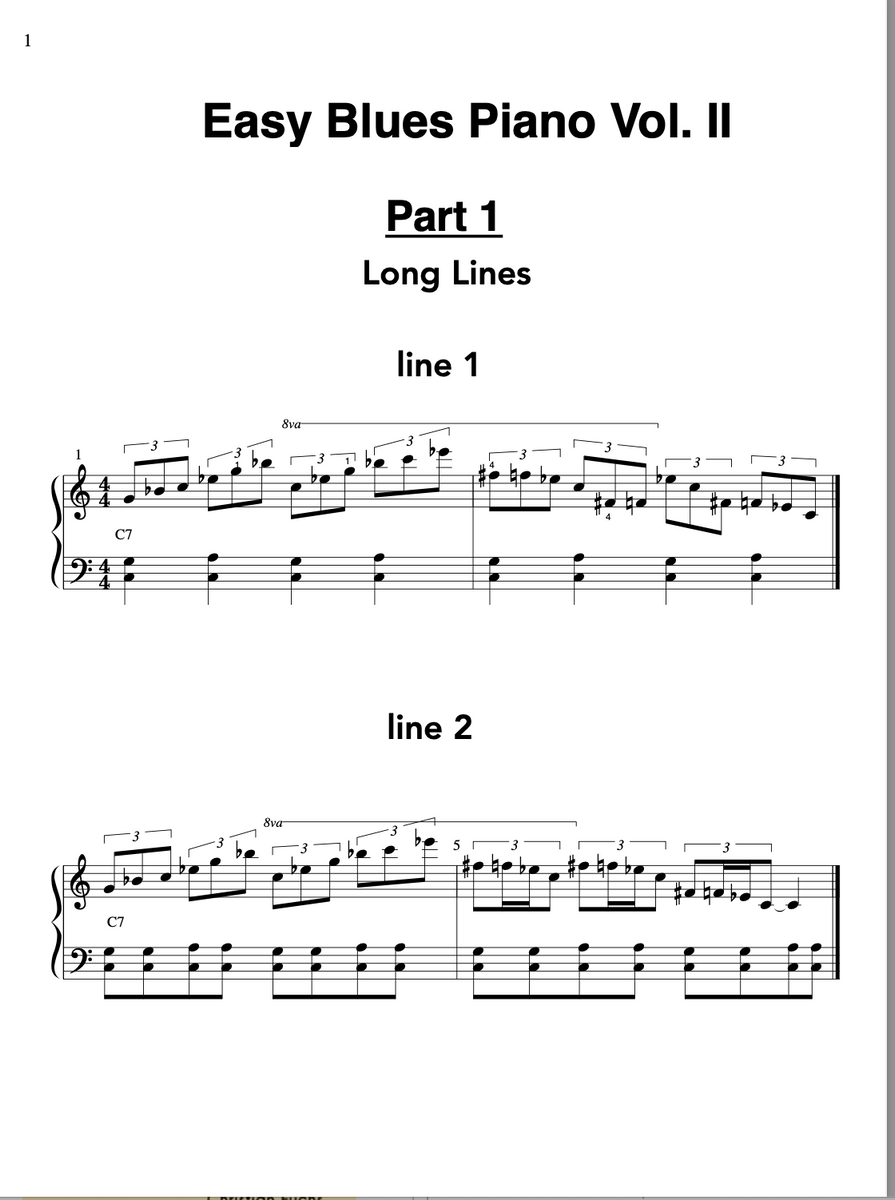 Easy blues online piano