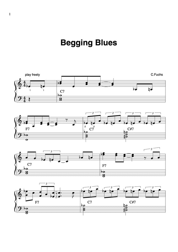 Begging Blues, Easy Blues in C