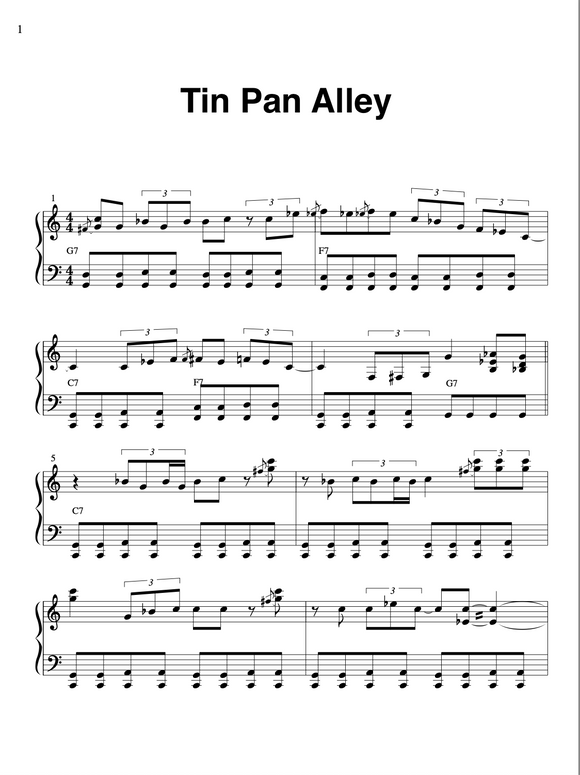 Tin Pan Alley, Blues in C, easy