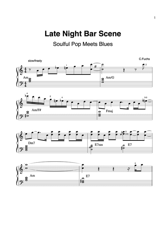 Late Night Bar Scene – Christian's Sheet Music