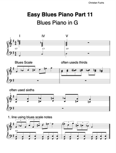 Easy Blues Piano Course Part 11, Blues in G