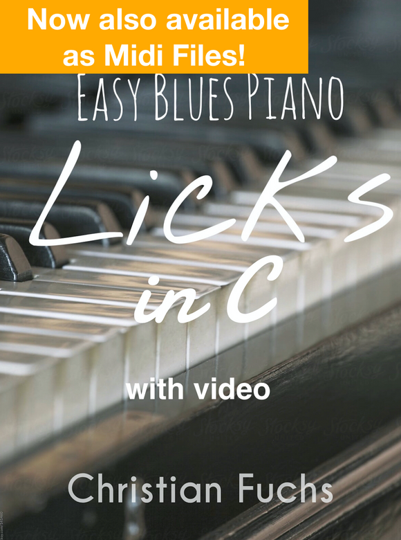 Easy Licks for Blues Piano in C, with video