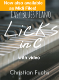 Easy Licks for Blues Piano in C, with video