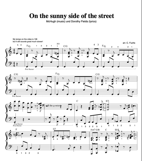 On the sunny side of the street ( groove version)