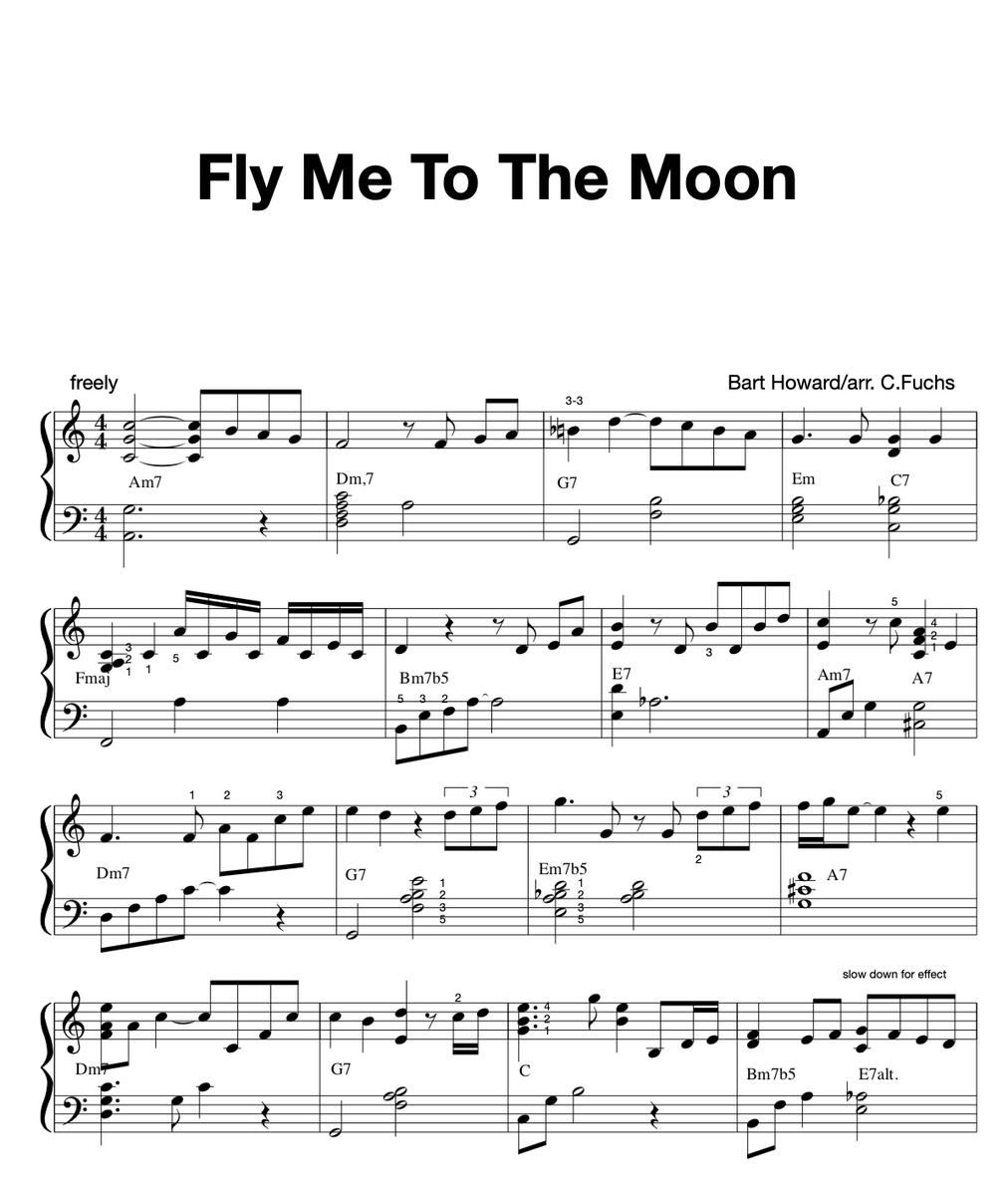 Fly Me To The Moon – Christians Sheet Music